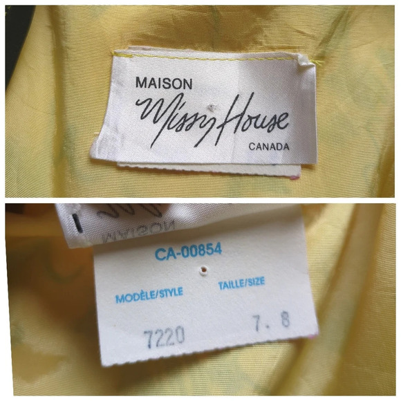 Maison Missy House 70s Peplum Maxi Dress Yellow Vneck Long Sleeve Size S/M - Picture 14 of 17